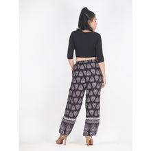 Load image into Gallery viewer, Lovely Heart Unisex Drawstring Genie Pants in Black PP0110 020078 01