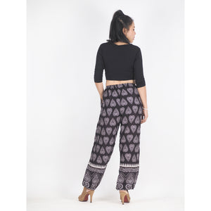 Lovely Heart Unisex Drawstring Genie Pants in Black PP0110 020078 01