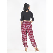 Load image into Gallery viewer, Lovely Heart Unisex Drawstring Genie Pants in Red PP0110 020078 02