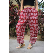 Load image into Gallery viewer, Lovely Heart Unisex Drawstring Genie Pants in Red PP0110 020078 02