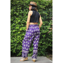 Load image into Gallery viewer, Lovely Heart Unisex Drawstring Genie Pants in Purple PP0110 020078 03