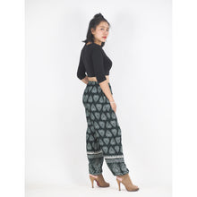 Load image into Gallery viewer, Lovely Heart Unisex Drawstring Genie Pants in Green PP0110 020078 04