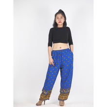 Load image into Gallery viewer, Elephant Unisex Drawstring Genie Pants in Bright Navy PP0110 020099 01