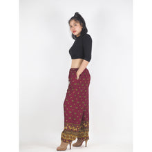 Load image into Gallery viewer, Elephant Unisex Drawstring Genie Pants in Drak Red PP0110 020099 04