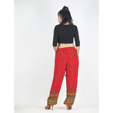 Load image into Gallery viewer, Elephant Unisex Drawstring Genie Pants in Bright Red PP0110 020099 06