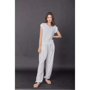 Solid color women harem pants in White PP0004 020000 04