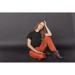 Solid Color Unisex Drawstring Genie Pants in Orange PP0110 020000 11
