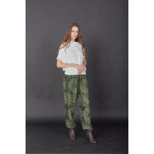 Load image into Gallery viewer, Monotone Mandala Unisex Drawstring Genie Pants in Green PP0110 020031 04