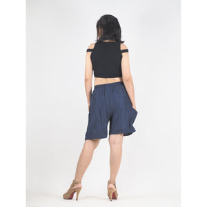 Solid Color Unisex Bermuda Pants in Navy Blue PP0139 020000 03