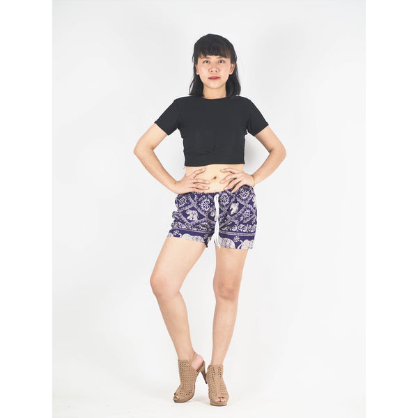 Imperial Elephant Women's Shorts Pants in Bright Purple PP0335 020005 03