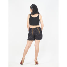 Load image into Gallery viewer, Peacock Women&#39;s Shorts Drawstring Genie Pants in Balck Gold PP0142 020007 04