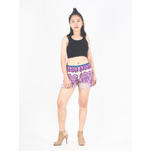 Load image into Gallery viewer, Tone Mandala Women&#39;s Shorts Drawstring Genie Pants in Purple PP0142 020032 01