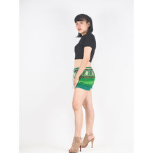 Load image into Gallery viewer, Tribal Dashiki Women&#39;s Shorts Pants in Green PP0335 020060 02