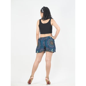 Mandala Women's Shorts Drawstring Genie Pants in Green PP0142 020151 02