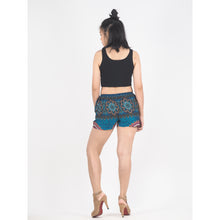 Load image into Gallery viewer, Mandala Women&#39;s Shorts Drawstring Genie Pants in Ocean Blue PP0142 020179 02
