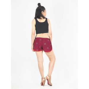 Side Sunflower Women's Mini Pompom Shorts Pants in Red PP0228 020141 01