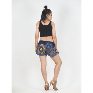 Mandala Women's Pompom Shorts Pants in Navy blue PP0228 020132 02