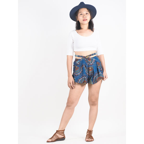 Mandala Women's Blooming Shorts Pants in Ocean Blue PP0206 020151 04