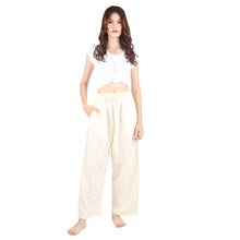 Load image into Gallery viewer, Solid Color Unisex Lounge Drawstring Pants in Cream PP0216 130000 19