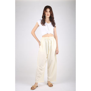 Solid Color Unisex Lounge Drawstring Pants in Cream PP0216 130000 19