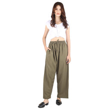 Load image into Gallery viewer, Solid Color Unisex Lounge Drawstring Pants in Oilve PP0216 130000 21