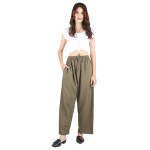 Solid Color Unisex Lounge Drawstring Pants in Oilve PP0216 130000 21