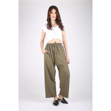 Load image into Gallery viewer, Solid Color Unisex Lounge Drawstring Pants in Oilve PP0216 130000 21