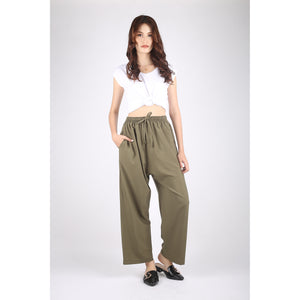 Solid Color Unisex Lounge Drawstring Pants in Oilve PP0216 130000 21