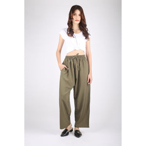 Solid Color Unisex Lounge Drawstring Pants in Oilve PP0216 130000 21