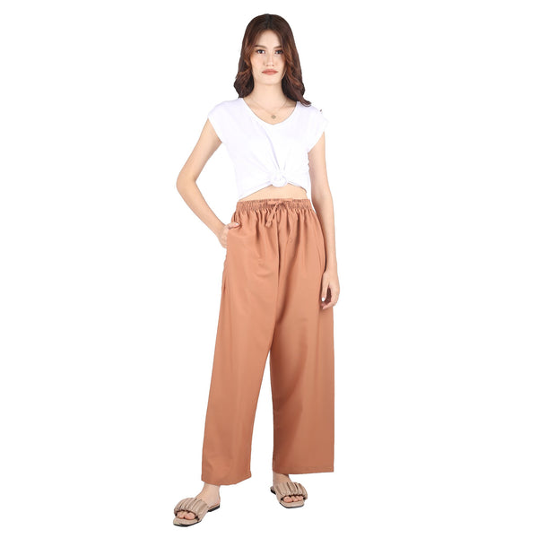 Solid Color Unisex Lounge Drawstring Pants in Bronze PP0216 130000 23