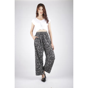 Daisy Unisex Lounge Drawstring Pants in Black PP0216 130001 01