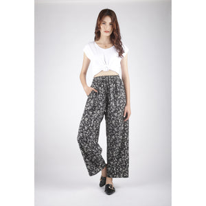 Daisy Unisex Lounge Drawstring Pants in Black PP0216 130001 01