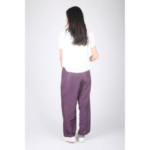 Solid Color Unisex Drawstring Wide Leg Pants in Purple PP0216 020000 06