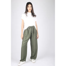 Load image into Gallery viewer, Solid Color Unisex Drawstring Wide Leg Pants in Olive PP0216 020000 13
