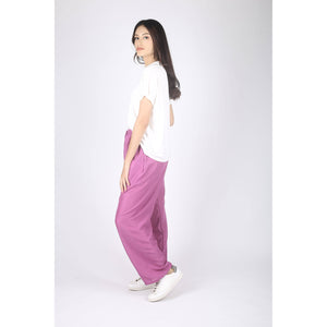 Solid Color Unisex Drawstring Wide Leg Pants in Violet PP0216 020000 14