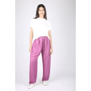 Solid Color Unisex Drawstring Wide Leg Pants in Violet PP0216 020000 14