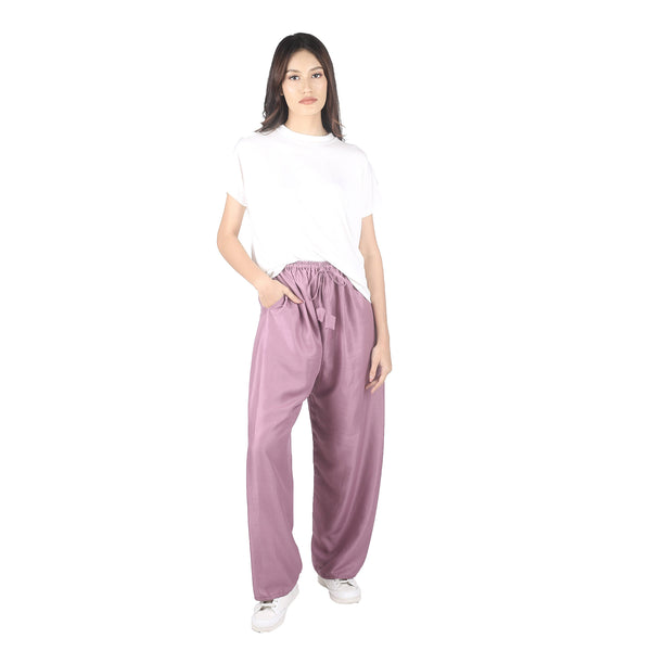 Solid Color Unisex Drawstring Wide Leg Pants in Magenta PP0216 020000 18