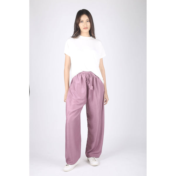Solid Color Unisex Drawstring Wide Leg Pants in Magenta PP0216 020000 18