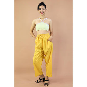 Solid Color Unisex Lounge Drawstring Pants in Mustard PP0216 130000 13