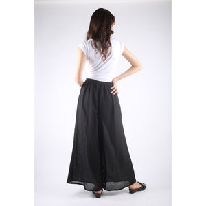 Solid Color Women's Cotton Palazzo Pants in Black PP0304 010000 10