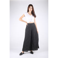 Load image into Gallery viewer, Grid line Women&#39;s Cotton Palazzo Pants in Black PP0304 010084 01