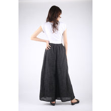 Load image into Gallery viewer, Grid line Women&#39;s Cotton Palazzo Pants in Black PP0304 010084 01