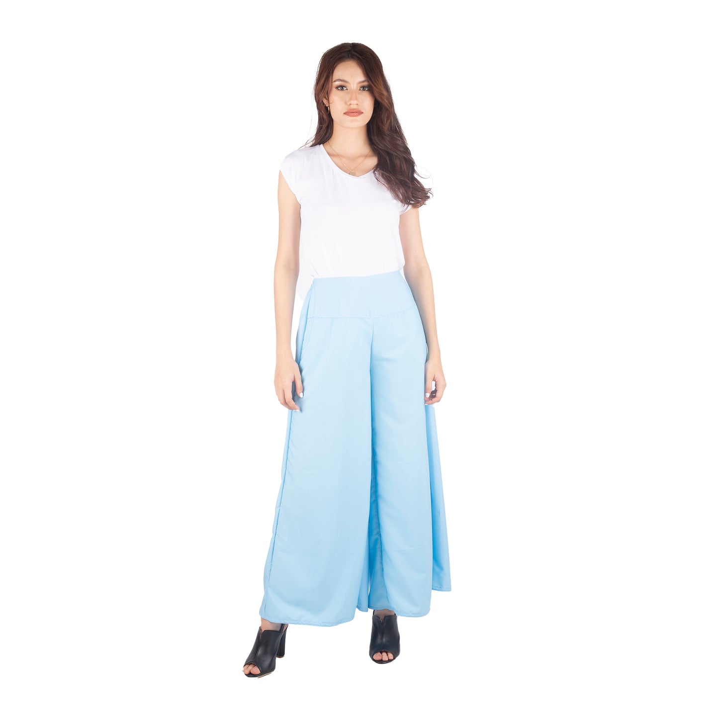 Solid Color Women's Palazzo Pants in Blue PP0304 130000 02