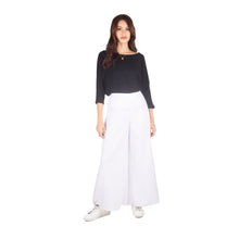 Load image into Gallery viewer, Solid Color Women&#39;s Palazzo Pants in White PP0304 130000 04