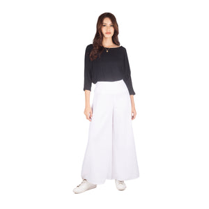 Solid Color Women's Palazzo Pants in White PP0304 130000 04