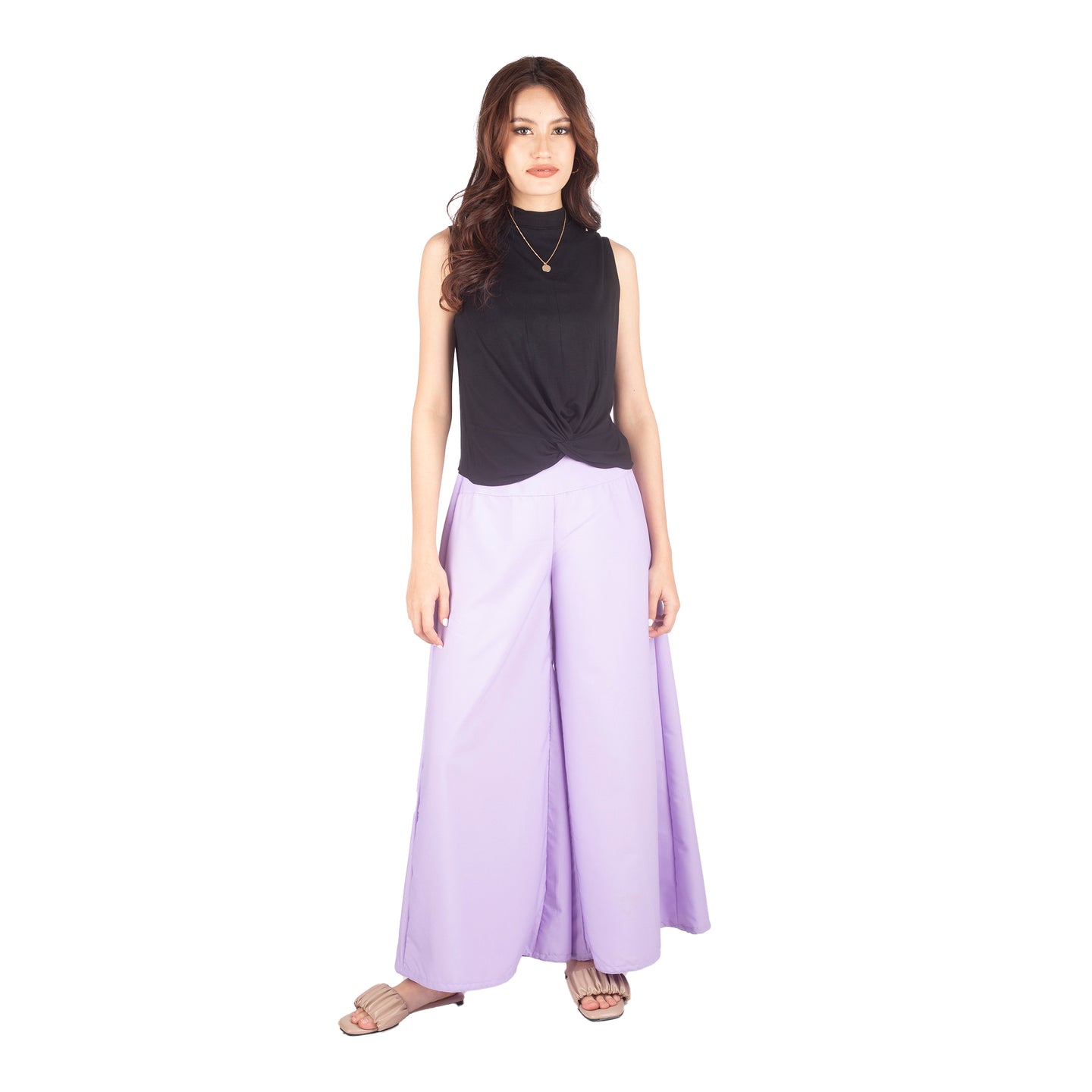 Solid Color Women's Palazzo Pants in Light Purple PP0304 130000 07