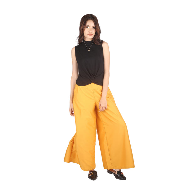 Solid Color Women's Palazzo Pants in Mustard PP0304 130000 13