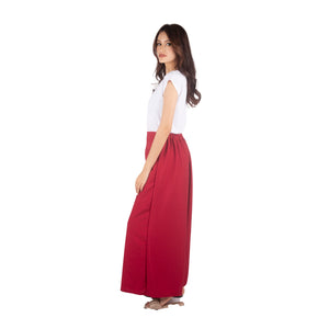 Solid Color Women's Palazzo Pants in Burgundy PP0304 130000 15