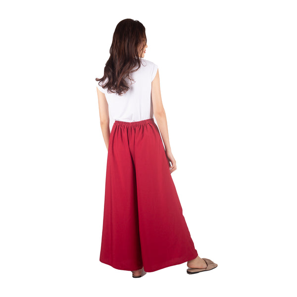 Solid Color Women's Palazzo Pants in Burgundy PP0304 130000 15