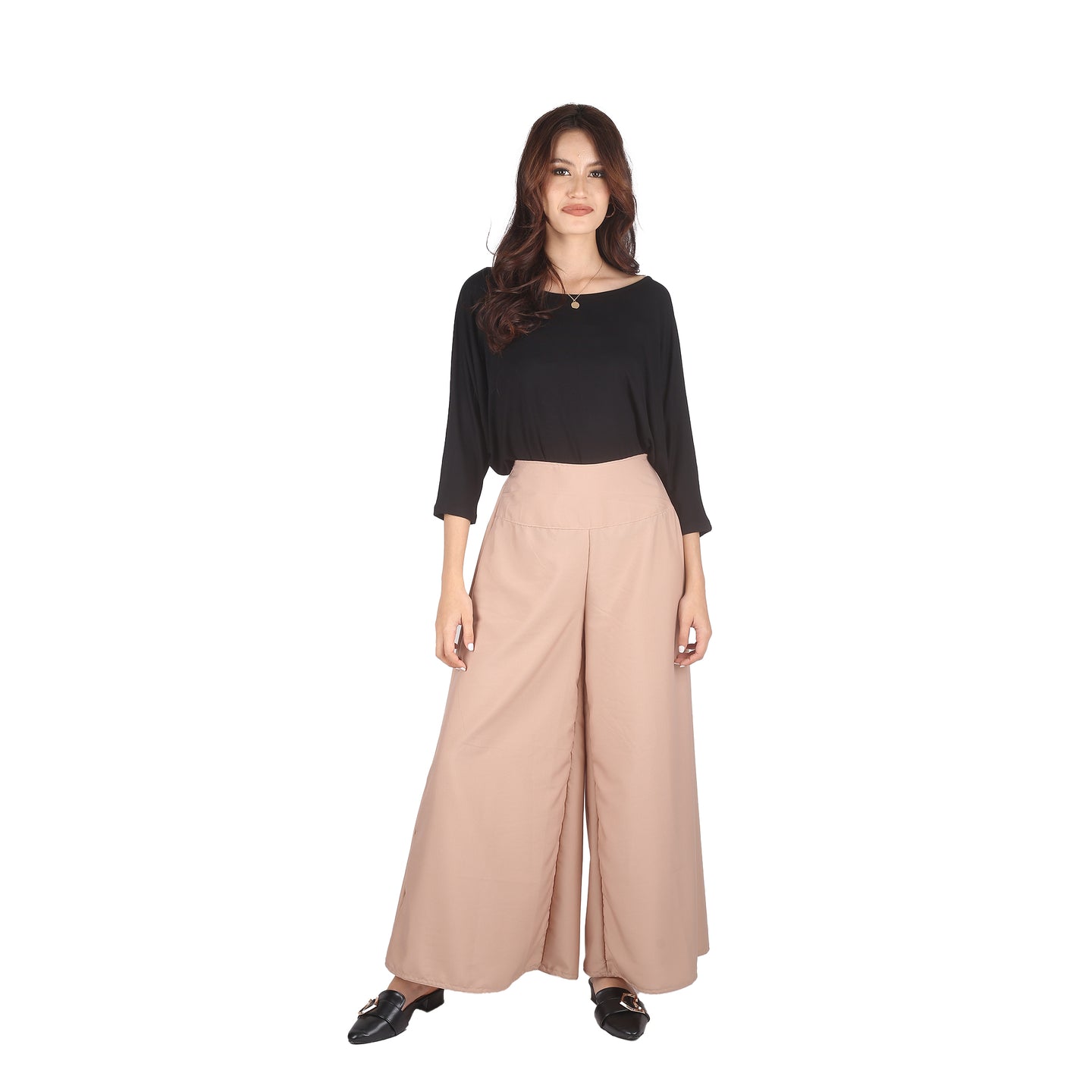 Solid Color Women's Palazzo Pants in Nude PP0304 130000 20